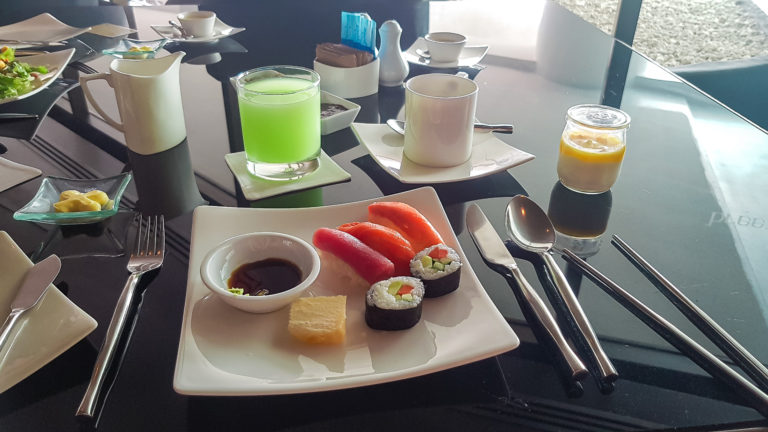 Sushi for breakfast in the Tower Club of Lebua Hotel Bangkok
