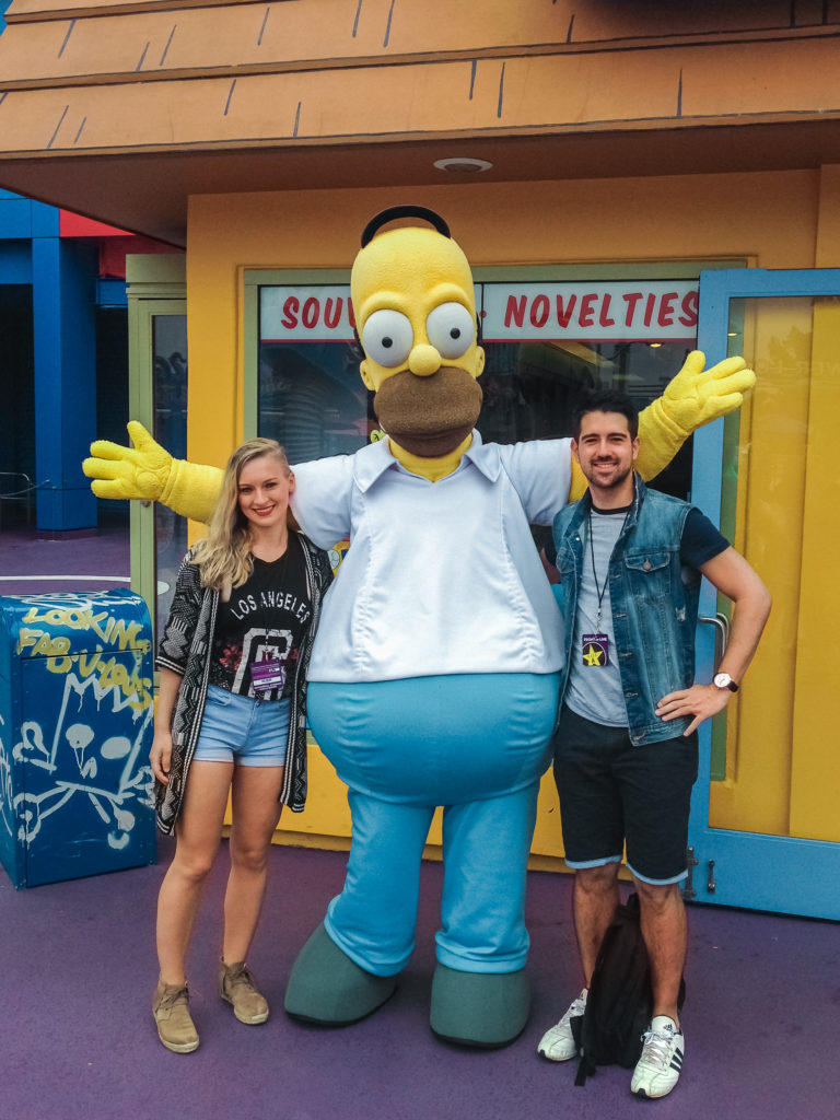 Meeting Homer Simpson in Universal Studios (Los Angeles - California - USA)