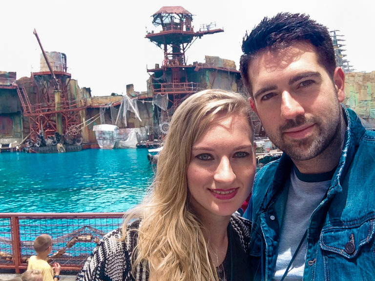 Selfie at the WaterWorld show at Universal Studios (Los Angeles - California - USA)