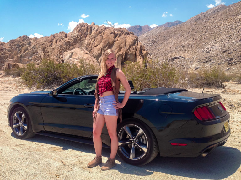 Ford Mustang Cabrio to Indian Canyon (California - USA)