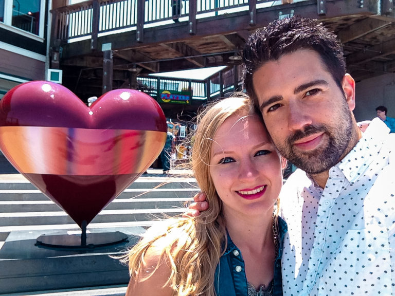 Heart Statue at Pier 39 - San Francisco, California, USA