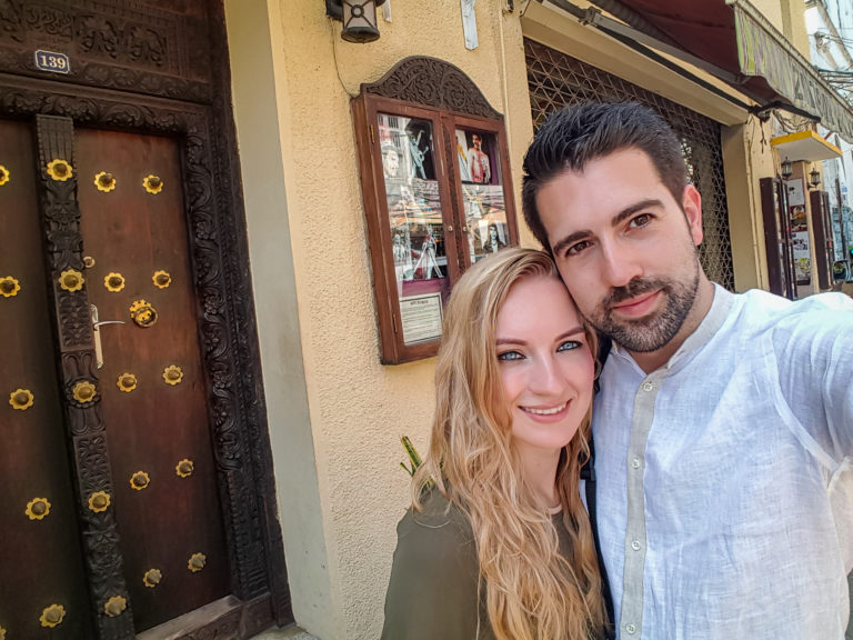 Selfie in front of the Freddie Mercury house in Stone Town - Zanzibar - Africa