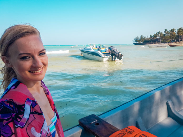 Inside the speed boat for the Dolphin Tour in Kizimkazi - Zanzibar - Africa