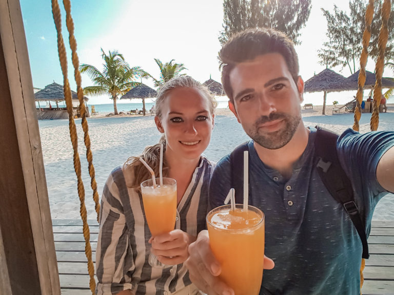 Cocktails on a swing at Nungwi beach - Zanzibar - Africa