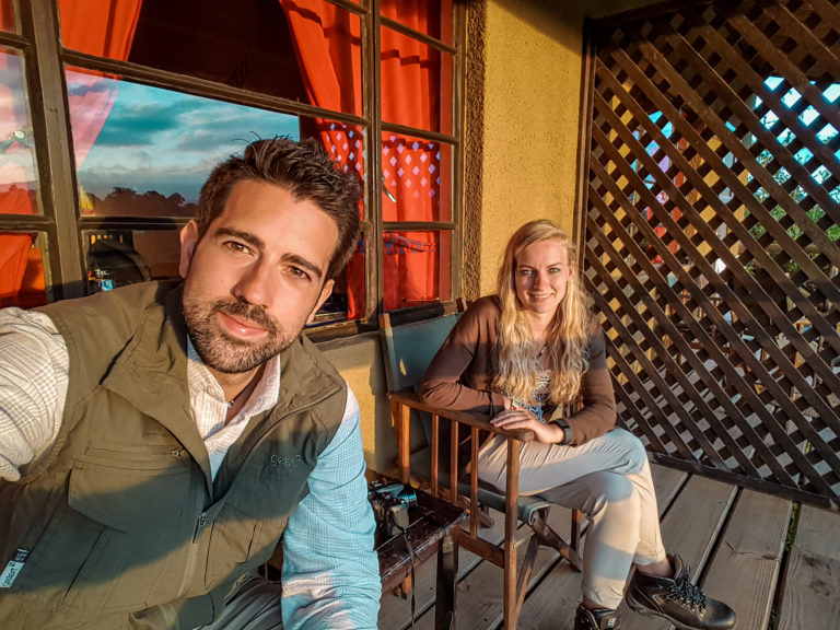 Selfie from our private balcony at the Rhino Lodge (Ngorongoro Conservation Area - Tanzania - Africa)