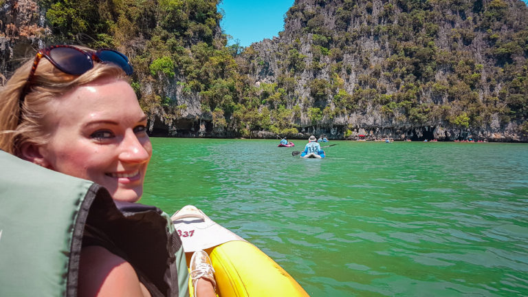 Canoeing at the Mangrove Forest during the James Bond Island Tour in Phuket Thailand