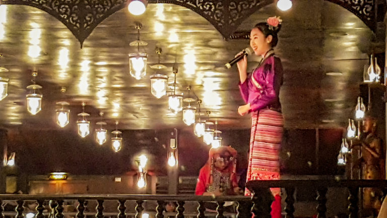 Lanna dancers at a Khantoke dinner show in Chiang Mai