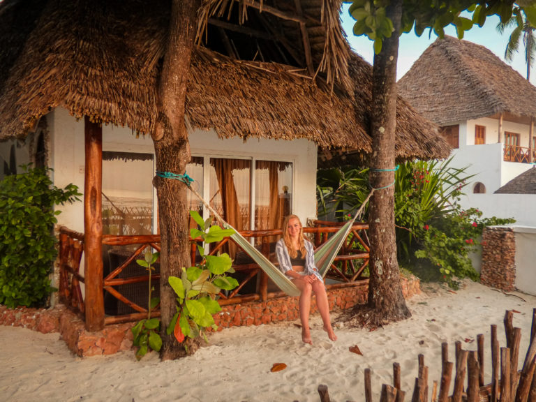 Our wonderful beach hut in Jambiani, Zanzibar.