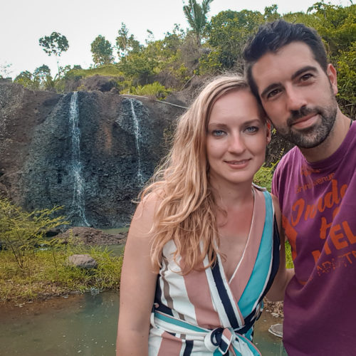 Selfie at the waterfall of Kedung Kandang Yogyakarta