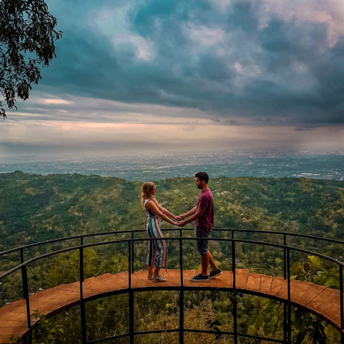 Watching the sunset from the arch in Pinus Pengger forest