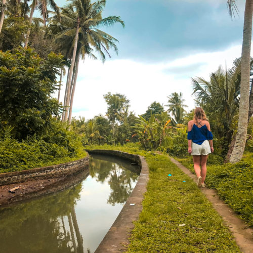 Footpath towards the Tebing Tegallingah temple in Bali