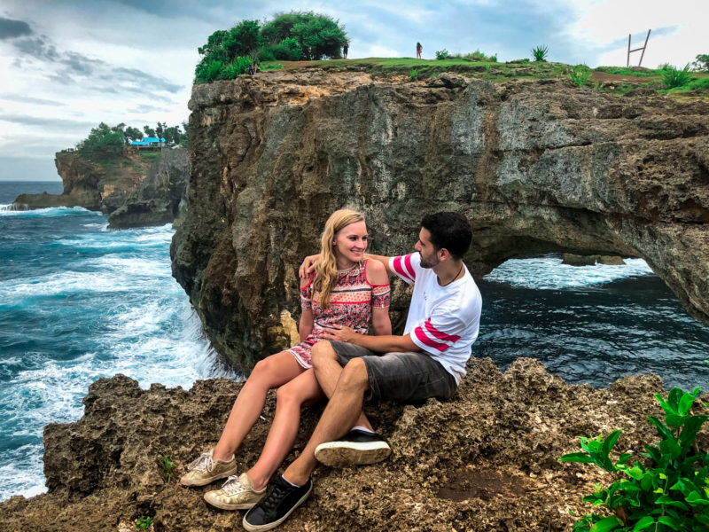 Secret spot at Broken Beach in Nusa Penida