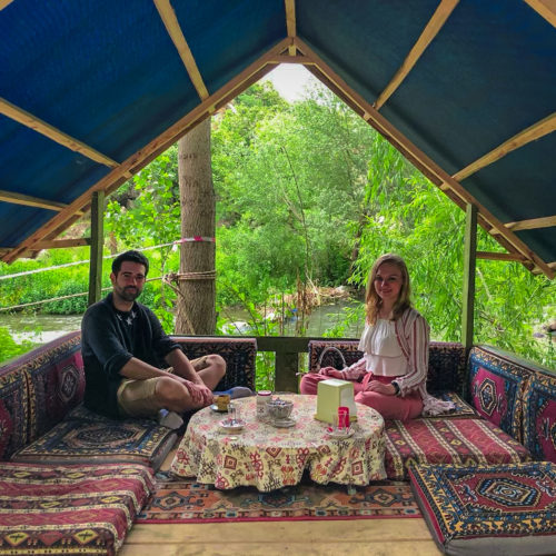 Turkish tea house in Ihlara Valley in Cappadocia. Part of the Green Tour.