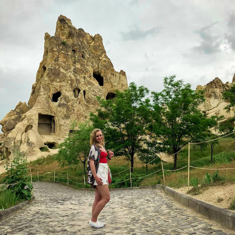 Rock formation at Goreme Open Air museum in Cappadocia