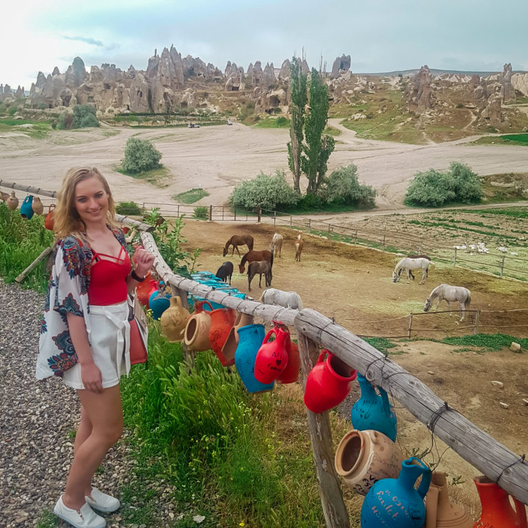 Horse ranch and pottery in Goreme Cappadocia