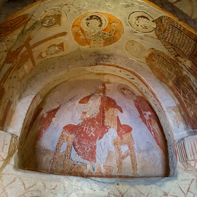 Fresco at the Goreme Open Air Museum in Cappadocia