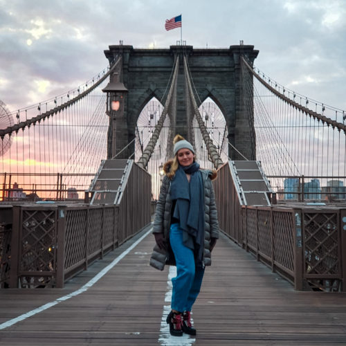 Brooklyn Bridge at sunrise