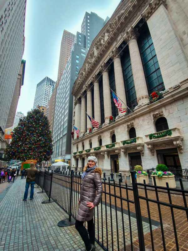 Christmas Decorations in Wall Street, New York City
