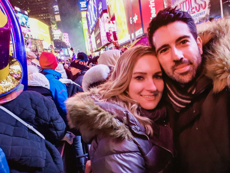 Celebrating New Year's Eve at Times Square New York City