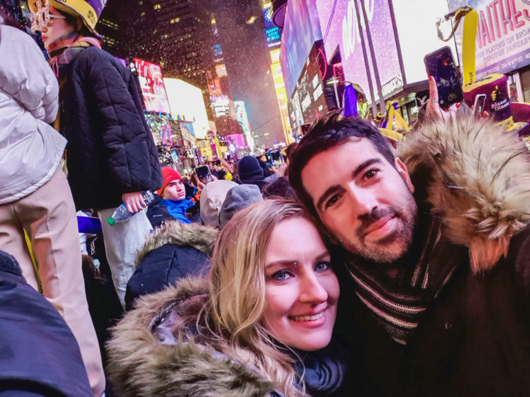 Celebrating New Year's Eve at Times Square New York City