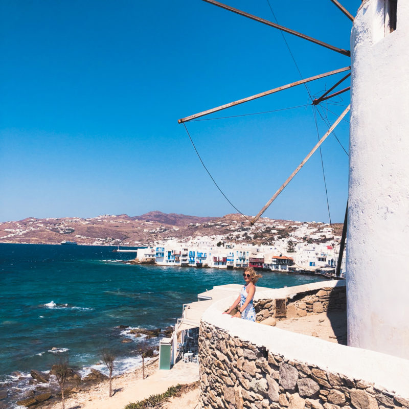 Views from the Kato Mili windmills in Mykonos Town