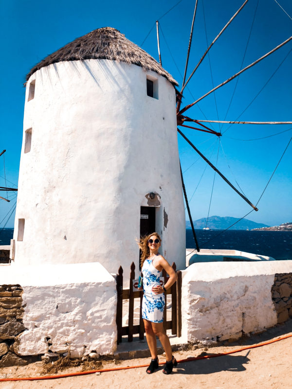 One of the Kato Mili windmills in Mykonos Town