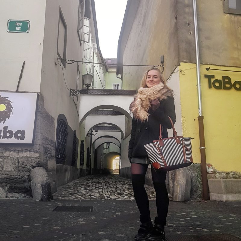 Ribji Trg, a beautiful street next to TaBar in Ljubljana - Slovenia