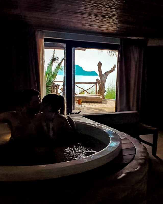 Private jacuzzi in our junior suite at hotel Gloria Maris (Zakynthos - Greece)