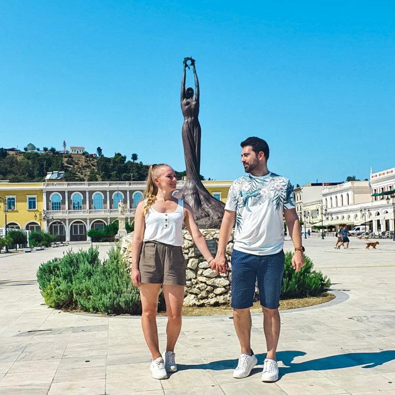 Statue of Liberty Zante in Zakynthos Town (Greece)