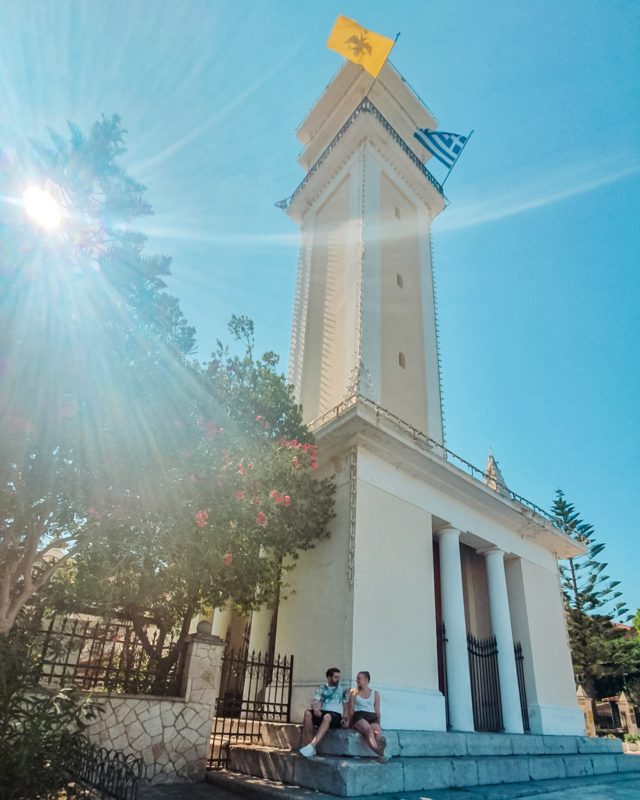 Saint Dionysios Strofades Monastery Bell Tower in Zakynthos Town (Greece)