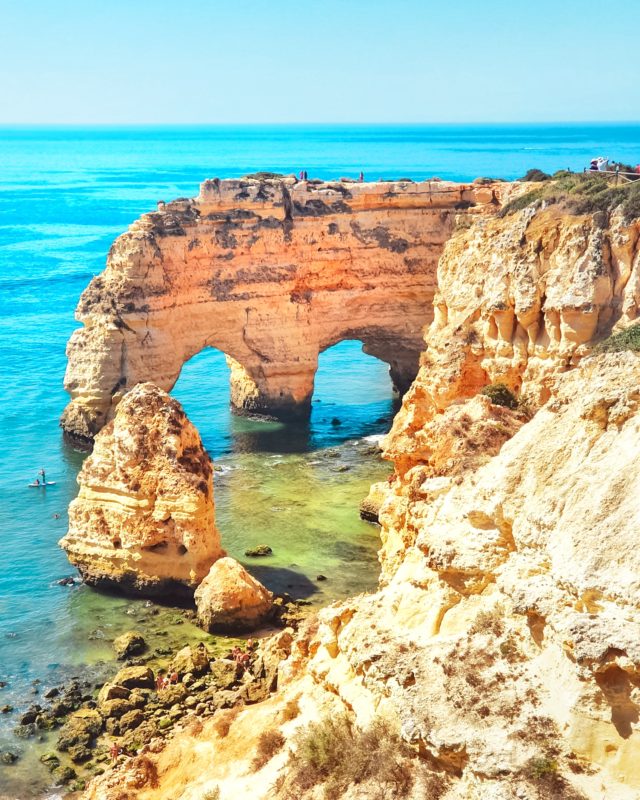 Praia da Marinha heart in Algarve, Portugal