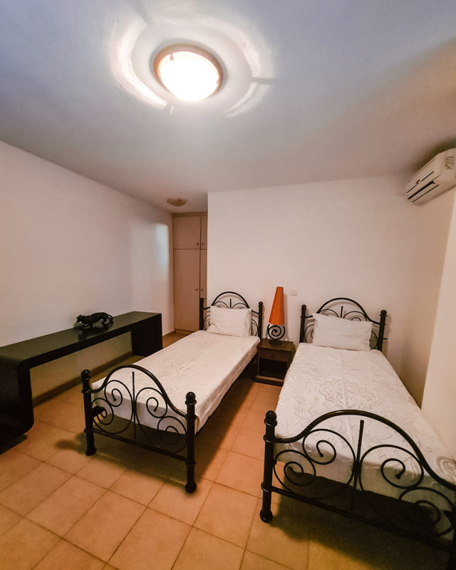Second bedroom of ground floor apartment at Armyra Villas in Zakynthos, Greece