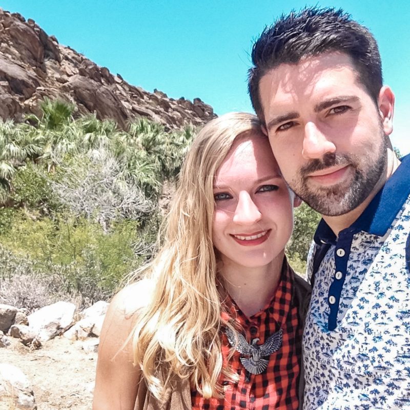 Selfie of Couple in Indian Canyon, California, USA