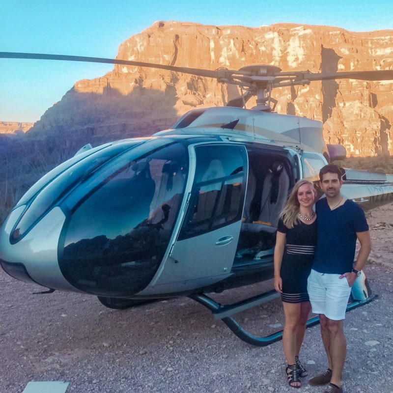 Couple on Grand Canyon Helicopter Tour in USA