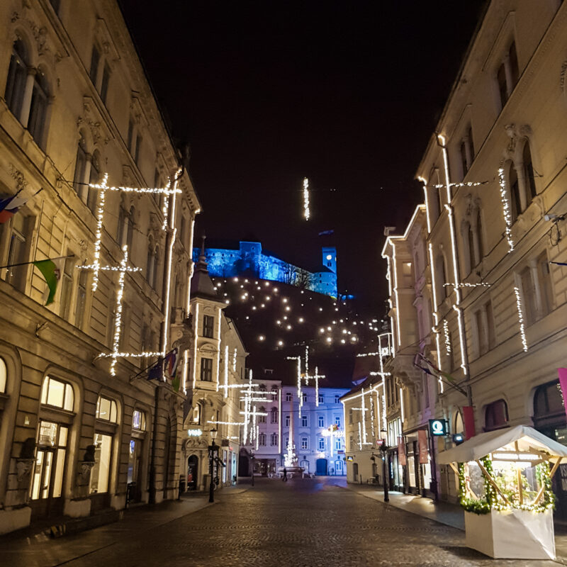 Christmas lights in Ljubljana, Slovenia