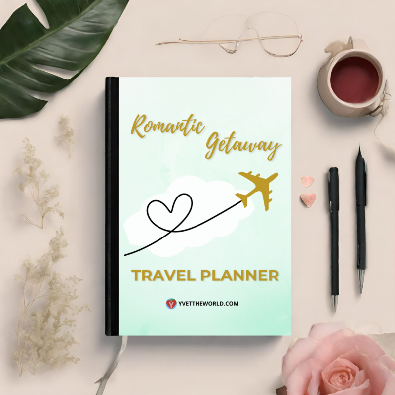 Romantic Getaway Travel Planner (Mint Green) | Travel Planner for Couples | Available as PDF Printable and Paperback