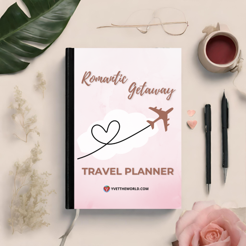 Romantic Getaway Travel Planner (Blush Pink) | Travel Planner for Couples | Available as PDF Printable and Paperback