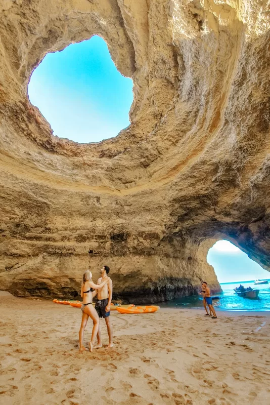 Things to do for couples in Algarve, Portugal - Go inside the Benagil Caves