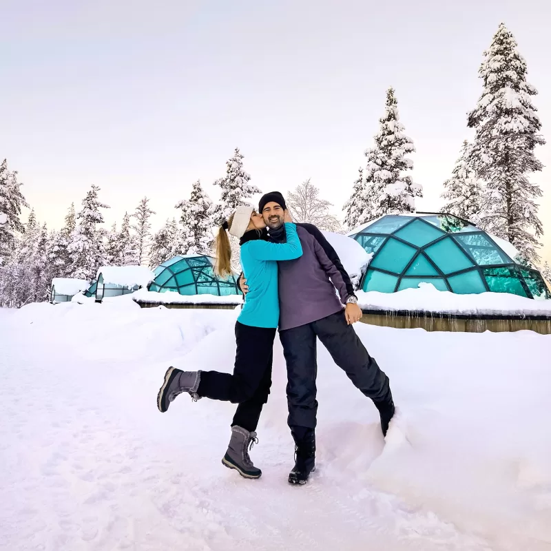 Best Accommodation in Finnish Lapland for Couples - Glass Igloo in Arctic Resort Kakslauttanen