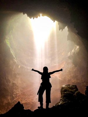 Views from inside the Jomblang Cave