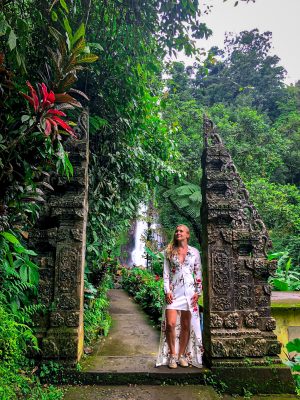 Gate at Gitgit waterfall in Bali