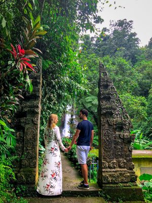 Gate at the Gitgit waterfall in Bali