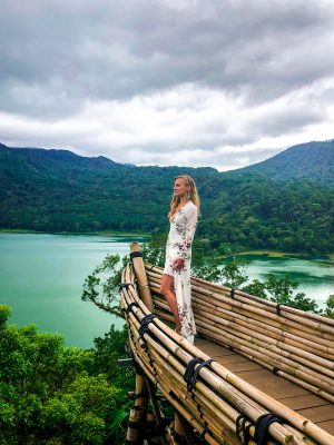 Instagrammable boat with lake views at Wanagiri Hidden Hill Bali