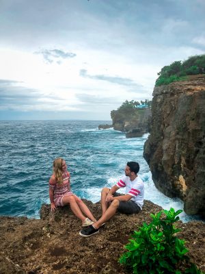 Secret spot at Broken Beach in Nusa Penida