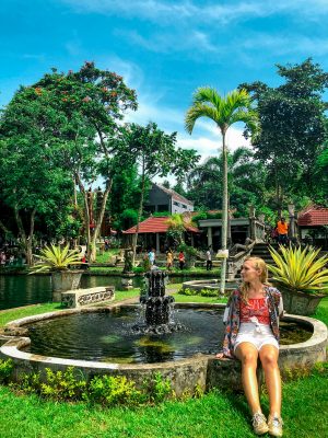 Temple garden of Tirta Gangga in Bali